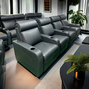 Conjunto moderno de sofá de <span class=keywords><strong>cine</strong></span> <span class=keywords><strong>con</strong></span> elevador eléctrico Cama cómoda para ver películas Marco de madera y metal Directo de fábrica - Product Image 1