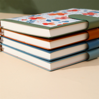 Carnet A5 en cuir PU à imprimé floral, boucle ovale, 100 g/m², 100 feuilles lignées, 5 designs, papeterie, vente en gros