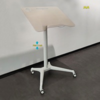 Cadre de bureau commercial moderne en aluminium à colonne unique, réglable en hauteur avec vérin pneumatique, pour bureau à domicile