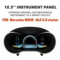 Spidometer LCD Kluster Digital untuk Mercedes Benz C Class/GLC W205 2015-2018 Pemutar Multimedia Dashboard Pengukur Kecepatan