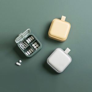 High Quality <b>Macaron</b> Color Portable Pill Box 4 Compartments Medicine Planner Small Case Vitamin Holder <b>Boxes</b> Organizer - Product Image 3