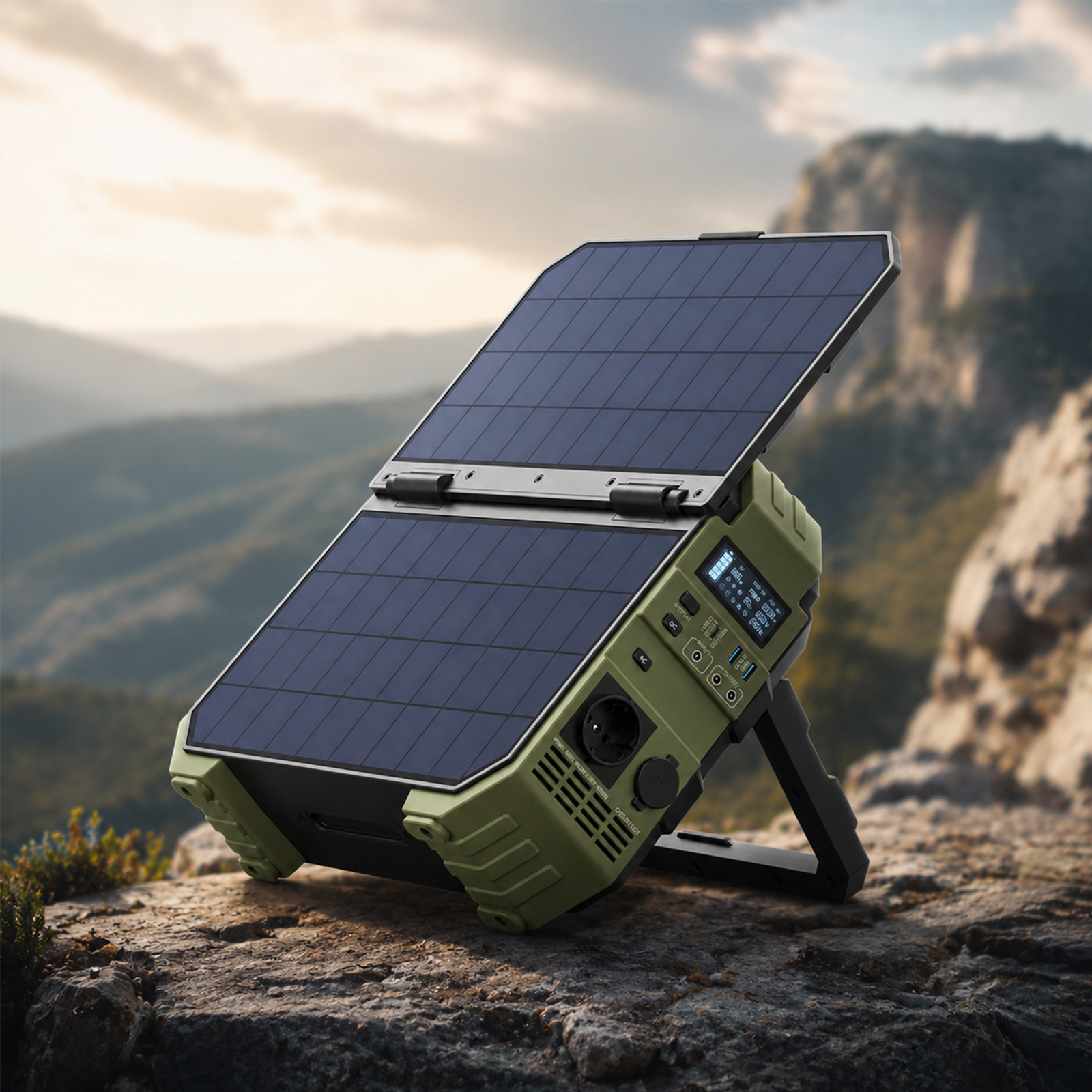 Dawnice Smart LCD Display Home Laptop Phone Charging Portable Power Supply Station LiFePO4 1600W Mini Generator Solar · image 3