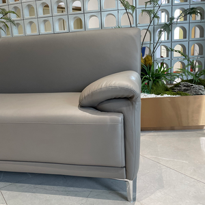 Lujo moderno barato Pu cuero Oficina sala de espera salón sofá conjunto muebles negocios europeos recepción reunión invitados - Product Image 6