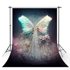 Princesse ange ailes toile de fond fille fête d'anniversaire rêveur papillon abstrait Texture photographie arrière-plan Photo Studio