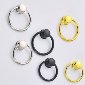 Zink legierung Ring Zug griff Runde Schrank Schublade Knopf Vintage Metall Ring Knopf für Möbel Tür Kleider schrank - Product Image 3