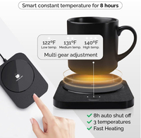 Tasse à température constante intelligente personnalisée avec chargement sans fil électrique USB auto-chauffant tasse à café chauffe-tasse