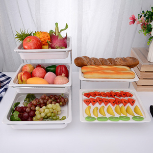 Alzata <span class=keywords><strong>per</strong></span> Torta Nuziale a 3 Piani in Acciaio Inox Riutilizzabile con Design Moderno <span class=keywords><strong>per</strong></span> Esposizione Alimenti e Catering Buffet - Product Image 4