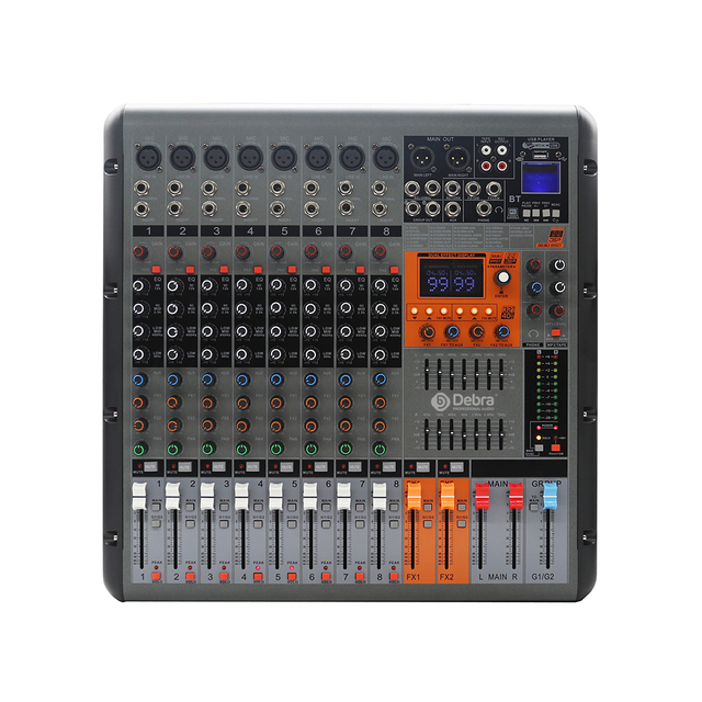 Pro Audio PRO-860D 8 Channel Power Amplifier Audio Mixer Console DJ Mixer Audio Professional for Club