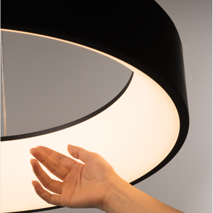 आधुनिक सरल एल्यूमीनियम + प्लास्टिक स्ड लाइट 60w निलंबित गोल आकार वाली छत प्रकाश - Product Image 6