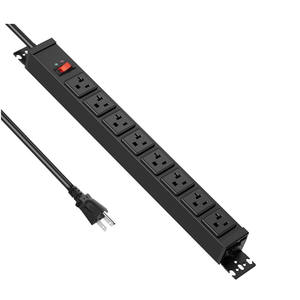 Protector de Sobretensión Metálico de Alta Resistencia de 20A con 8 Tomas de Corriente y Soporte Multiángulo, Enchufe de Extensión con Ranura en T 6-20R - Product Image 6