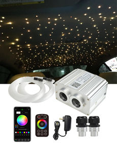 Kit de plafonnier LED Starlight à double port 16W 12V - 300 fibres optiques de 0,75 mm x 3 m avec effets clignotants pour toit de voiture - Product Image 3