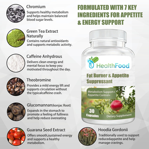 OEM ODM Fat Burner & Appetite Suppressant Capsules with Chromium Reduces Cravings Promotes Natural Fat Burning Capsules - Product Image 6