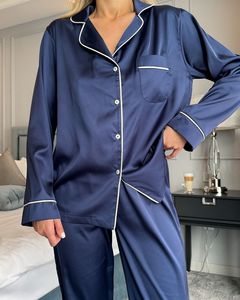 Ensemble de vêtements de nuit en soie de mûrier sur mesure fabriqué au Vietnam, manches longues, respirant, matériau écologique, service OEM ODM, étiquette privée - Product Image 1