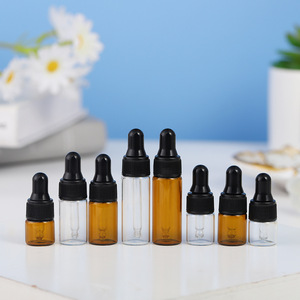 Kostenlose Muster Leere Kleine Mini-Fläschchen 1ml 2ml 3ml 5ml Glas Kosmetik Ätherische Öl Flaschen Mit Pipetten - Product Image 6