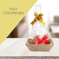 Panier-cadeau en carton personnalisé avec poignées pour mariages et Noël, idéal pour la vente en gros