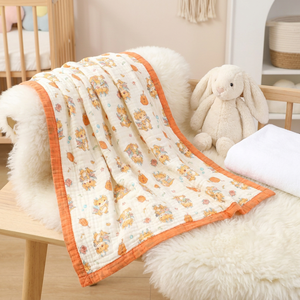 Tissu en mousseline de coton <span class=keywords><strong>double</strong></span> <span class=keywords><strong>gaze</strong></span> 100% coton imprimé numérique motif petits cœurs pour la literie de bébé - Product Image 6