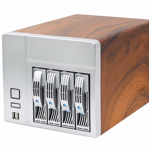 Boîtier <span class=keywords><strong>Mini</strong></span> <span class=keywords><strong>ITX</strong></span> NAS-04 avec 4 baies HDD Hot-Swap-Conception de grain de bois pour le stockage à la maison/au bureau et le cloud privé - Product Image 1