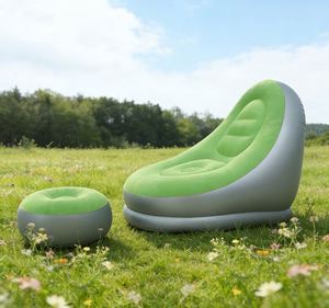 Nouveau canapé gonflable portable et pliable en PVC écologique, chaise longue créative avec couleur au choix, accent de salon - Product Image 2