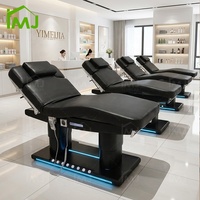 Lit de beauté électrique pour esthéticienne, tatouage, massage, spa, soins du visage, cils, avec moteurs