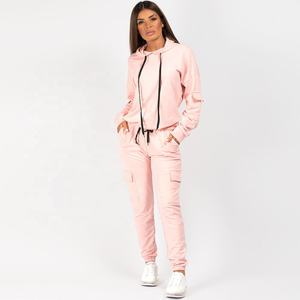PIHA SPORTS Survêtement deux pièces sur mesure pour femme, décontracté, avec sweat-shirt zippé à manches longues et pantalon ajusté, idéal pour le yoga, l'entraînement et le jogging - Product Image 3