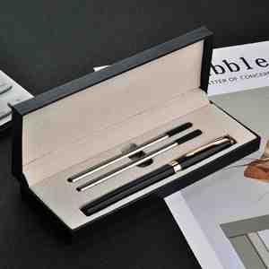 Cadeau d'affaires de luxe, stylos à gel vintage haut de gamme uniques et personnalisables en bois, kit personnalisé, boîte personnalisée, non effaçables, encre noire - Product Image 1