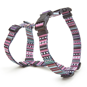 Adjustable Geometric Pattern Nylon Dog Harness with Buckle Closure Fashion Style for Dogs - Product Image 2