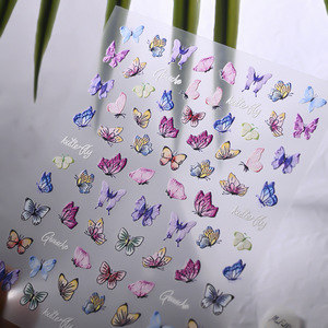Pegatinas de Mariposas para Uñas, Calcomanías Coloridas de Mariposas 5D en Relieve, Diseños de Uñas con Mariposas Luminosas - Product Image 6