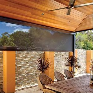 Custom Sunshade Automatic Electric Zipper Track Blinds Pvc Courtyard Windproof <strong>Tubular</strong> <strong>Motor</strong> Zipper <strong>Curtain</strong> Outdoor Roller Blind - Product Image 2