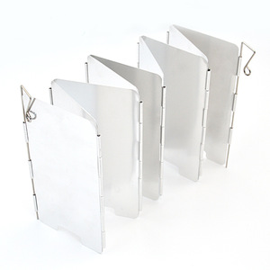Deflector de Viento para Estufa de Gas Portátil, 8 Piezas, Plegable, Metálico, para Acampar, Cocina al Aire Libre - Product Image 2