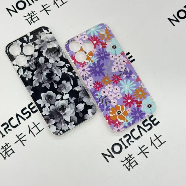2026 New Floral Pattern Phone Case for iPhone 17 16 Pro Max Anti-Scratch Shockproof Cover Lens Protection Anti-Fingerprint