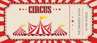 Billets de cirque OLANTAI de meilleure qualité, impression sur papier thermique 80x150mm ou taille personnalisée
