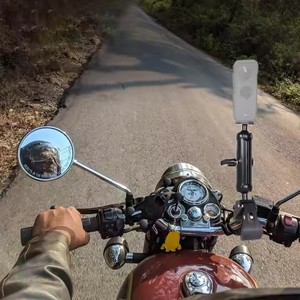 Rotación de 360 ° cabeza de bola doble Super abrazadera soporte de montaje de manillar de bicicleta para Insta360 GoPro Hero13 12 11 10 9 8 7 6 - Product Image 6