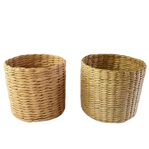 Pure Handwoven <strong>Basket</strong> Decorative Straw Knitting Creative Green Lotus Succulent <strong>Flower</strong> Pot <strong>Flower</strong> <strong>Basket</strong> Pastoral Style - Product Image 6