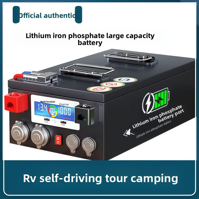 High Capacity 12V/24V/48V LiFePO4 Battery for RV Camper Van Solar Storage with LCD Display and Multi-Charging Support