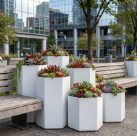 Kit de jardinière surélevée en acier corten personnalisé, montage facile, bac de plantation modulaire, jardinière pour légumes pour jardin