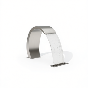 Fuente para Piscina de Acero Inoxidable 304, 8.7x23.6x27.6 Pulgadas, Diseño Contemporáneo, Decoración Acuática Duradera para Exteriores - Product Image 1