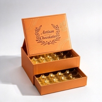 Boîte de présentation à couvercle rabattable personnalisée, carton extra rigide, boîte cadeau de luxe pour chocolats, noix, bonbons, produits gastronomiques