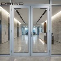 Puerta de Entrada de Aluminio con Rotura de Puente Térmico, Vidrio Aislante Acústico, Diseño Minimalista, para Hotel, Centro Comercial, Villa, Oficina, Hogar