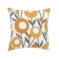 Housse de Coussin Populaire Broderie Chaîne Fleur et Herbe Style Ins Tendance Moderne, pour Oreiller Canapé Lit Tête de Lit Ferme B&B