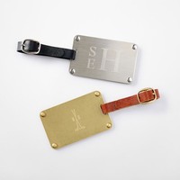 Étiquette de bagage personnalisée en aluminium vierge pour cadeaux d'entreprise – Étiquette d'identification de voyage sur mesure en métal pour bagages