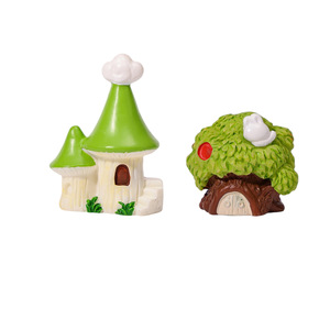 Miniature en résine, petite maison décorative, paysage DIY, ornement en mousse artificielle, accessoires de paysagisme - Product Image 5
