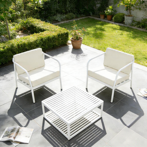 Juego de Sofás de Aluminio de Lujo <span class=keywords><strong>para</strong></span> Exteriores con Cojines Premium, Resistentes a la Intemperie, <span class=keywords><strong>para</strong></span> Patio - Product Image 1