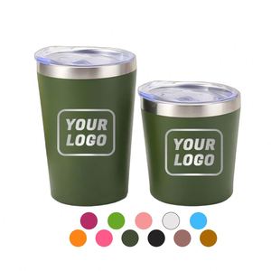 Custom logo 8oz 12oz <b>Coffee</b> Cup Insulated Tumbler Wholesale Bulk Stainless Steel Vacuum Milk Cup for Kids Tumbler with Lid - Product Image 1