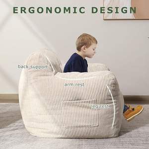 コーデュロイKIDSリビングルームソファビーンバッグチェアソファ - Product Image 5