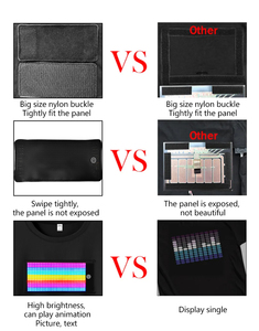 100% Cotton Người Đàn Ông Của Trẻ em' Đầy Đủ Màu Sắc Glow LED T-Shirt Ứng Dụng Điều Khiển Tùy Chỉnh Lập Trình Văn Bản USB Có Thể Sạc Lại Cho Đảng Trung Tính - Product Image 6