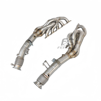 Header Manifold Knalpot Stainless Steel T304 dengan Sambungan Fleksibel untuk Audi R8 V10 5.2L 2010-2019 Peningkatan Performa Mobil Cocok dengan Original