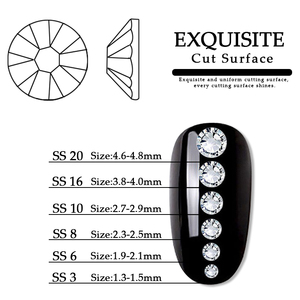 CY <span class=keywords><strong>Y6</strong></span>, venta al por mayor, tamaños mixtos a granel, cristal suelto, diamantes de imitación con parte posterior plana, sin Hotfix para manualidades, prendas, uñas, logotipo con pegamento - Product Image 4