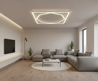 Haute Qualité carré Plafonnier 595x595 Octogonal LED Cadre Panneau Lumineux Panneau Led Lumière Éclairage Mots Led Lumière Moderne