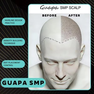 Guapa SMP Piel Sintética <span class=keywords><strong>de</strong></span> Cuero para Práctica <span class=keywords><strong>de</strong></span> <span class=keywords><strong>Micropigmentación</strong></span> Capilar y Tatuaje <span class=keywords><strong>de</strong></span> Trazos <span class=keywords><strong>de</strong></span> Pelo en Hombres Europeos - Product Image 5