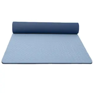 Eco Friendly OEM Brand TPE Rubber Suede Microfiber Yoga Mat With Bag Custom Logo Patterns